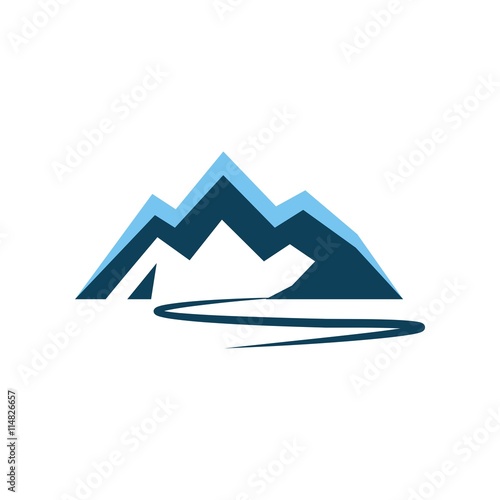 Mountain design symbol logo vector