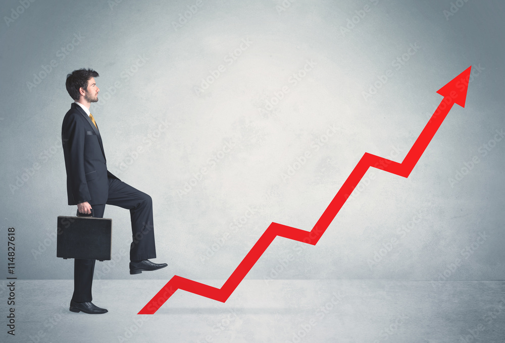 Climbing on red graph arrow Climbing on red graph arrow