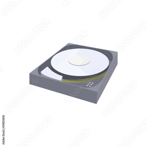 HDD icon in cartoon style on a white background