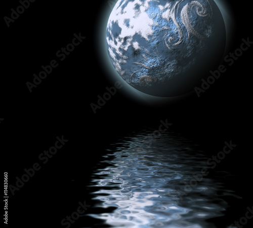 Fototapeta Naklejka Na Ścianę i Meble -   illustration planet water sea abstract background