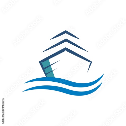 Logo Yacht transportation sailboat
