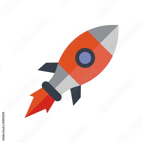 Logo rocket icon vector