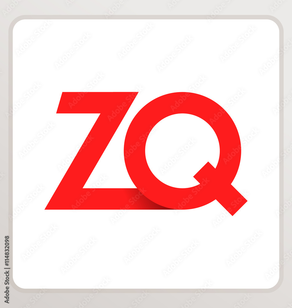 ZQ, Two letter composition for initial, logo or signature.
