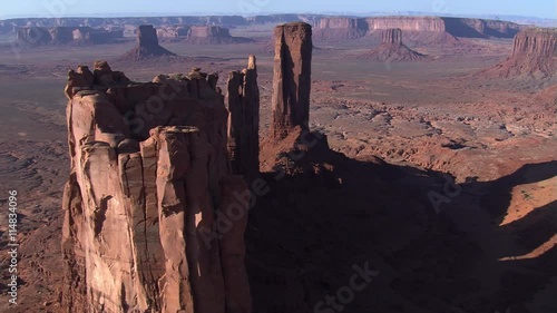 Flying over Stagecoach Butte to Monument Valley vista photo