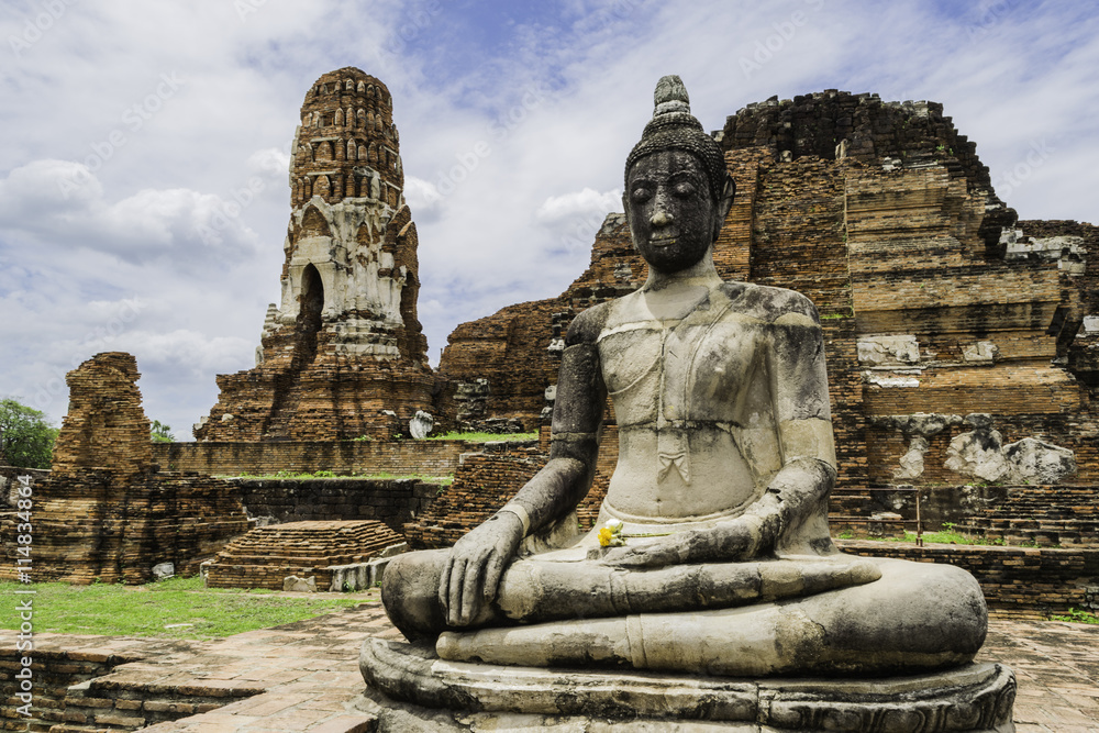 Ancient Pagoda & Ruins in Ayutthaya, Thailand