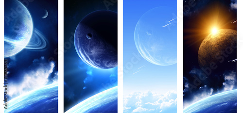 Fototapeta Naklejka Na Ścianę i Meble -  Collection of space banners