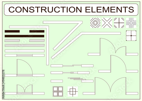 Set of simple vector icons as design elements