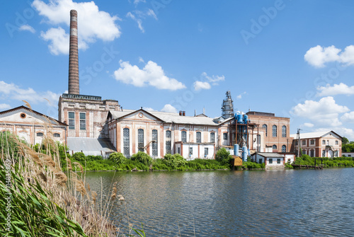 Sugar factory in the village Parafievka. Chernigov region, Ukrai photo