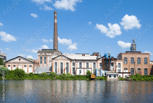 Sugar factory in the village Parafievka. Chernigov region, Ukrai © golicin