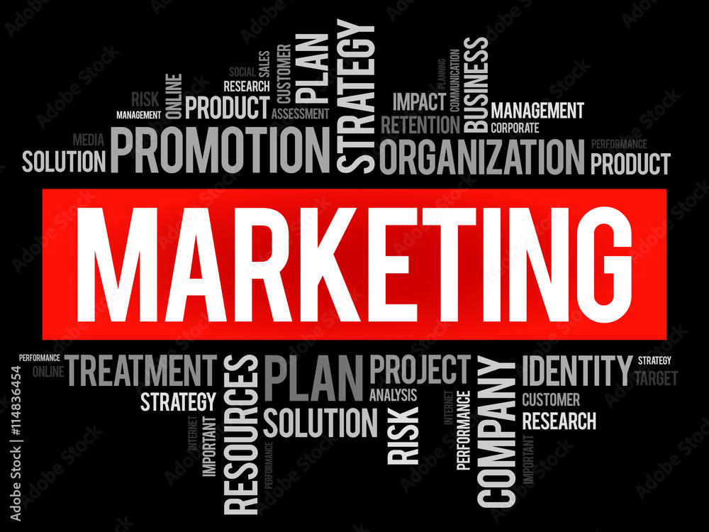 Fototapeta premium Marketing word cloud collage, business concept background