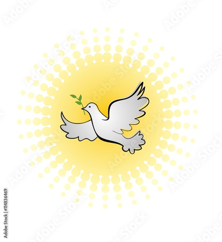 Dove with olive branch