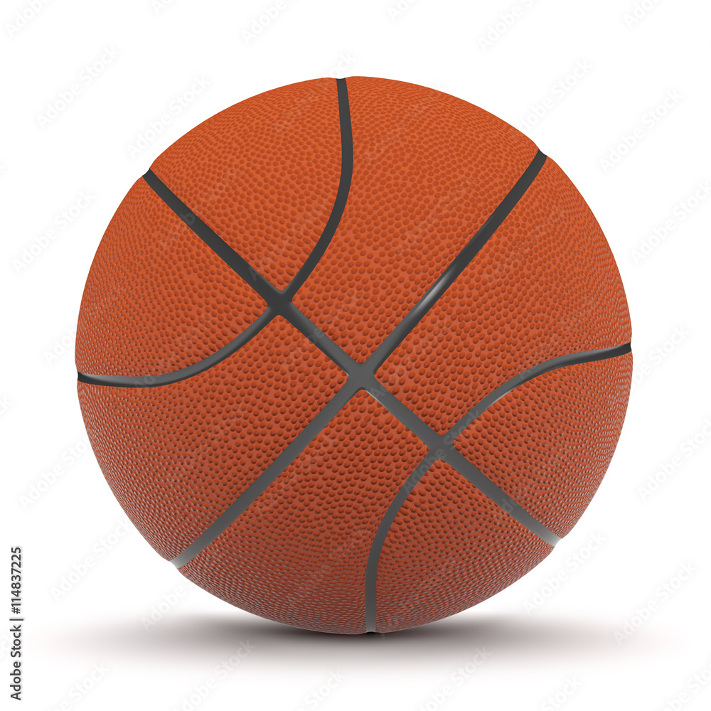 Fototapeta premium 3d illustrations of realistic basketball ball isolated on white