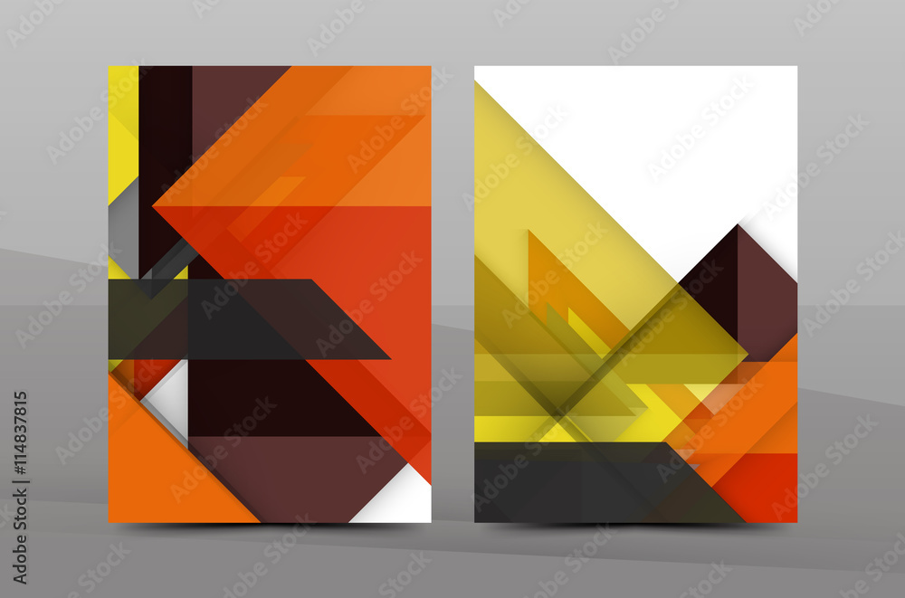Squares and triangles annual report cover template Squares and triangles annual report cover template