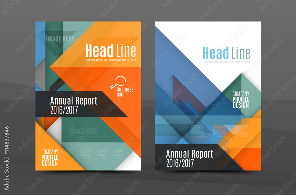 Squares and triangles annual report cover template Squares and triangles annual report cover template