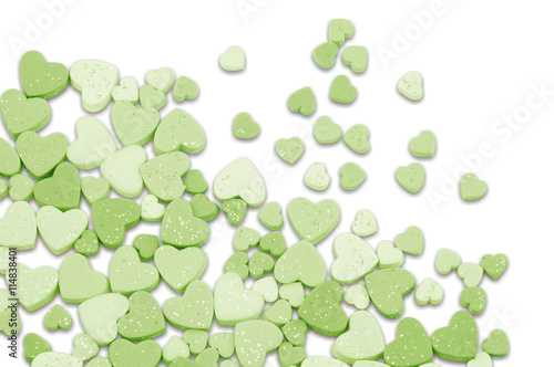 Studio image Valentine hearts Isolated on white
