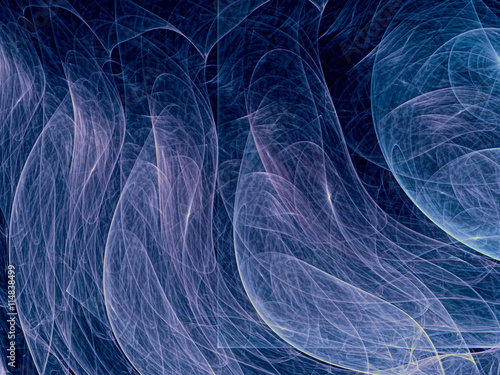 Abstract chaos curves - digitally generated image