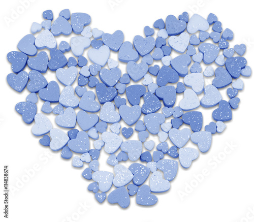Visual studio valentine hearts as big heart isolated on white.