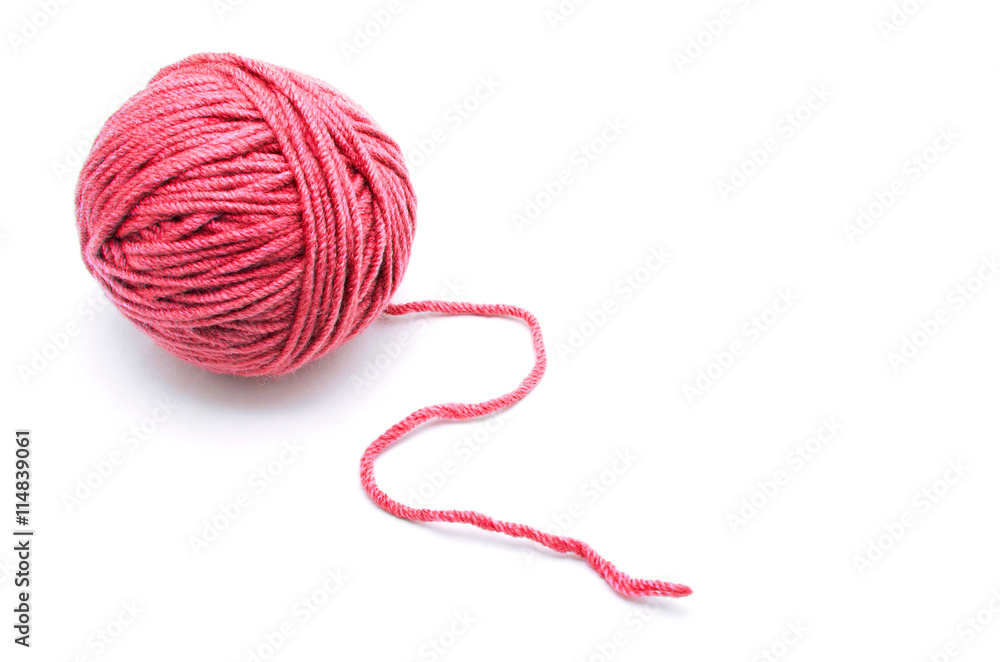 Ball of yarn on white background Ball of yarn on white background