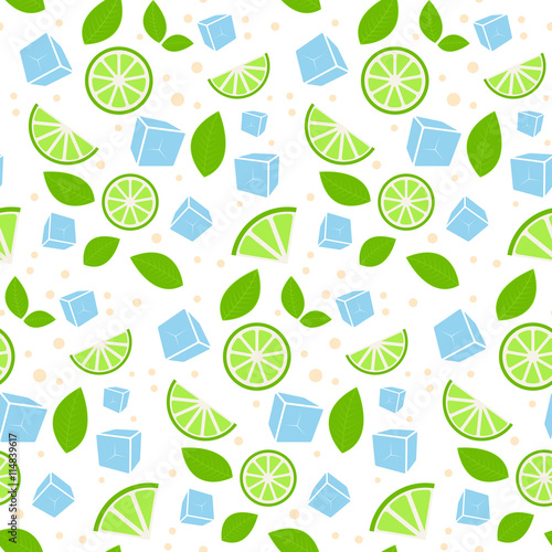 Abstract seamless mojito pattern