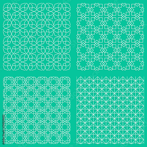 Abstract seamless traditional islamic patterns