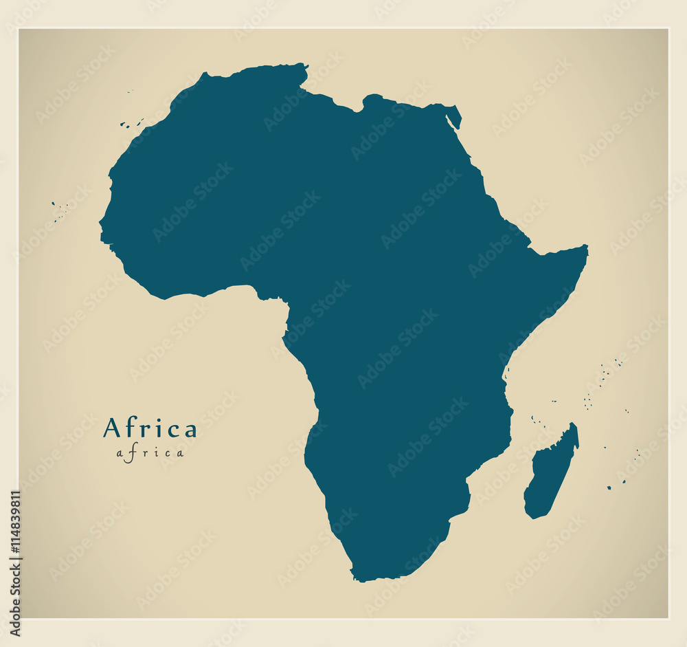 Modern Map - Africa continent complete Modern Map - Africa continent complete