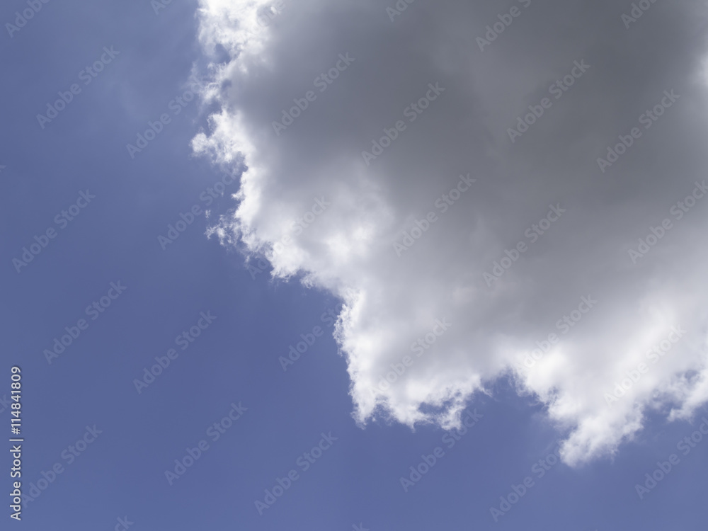 big clouds with Blue sky background in summer