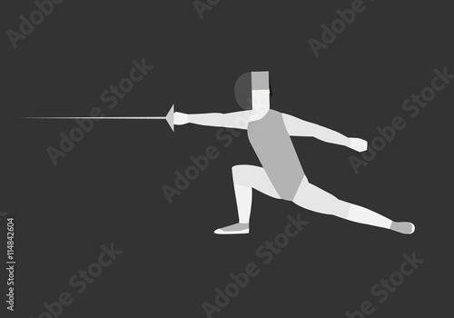 Fencer with rapier