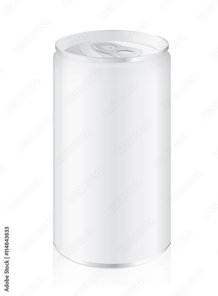 Aluminum can blank label small size isolated on white background. Ideal for cold beverage. Aluminum can blank label small size isolated on white background. Ideal for cold beverage.