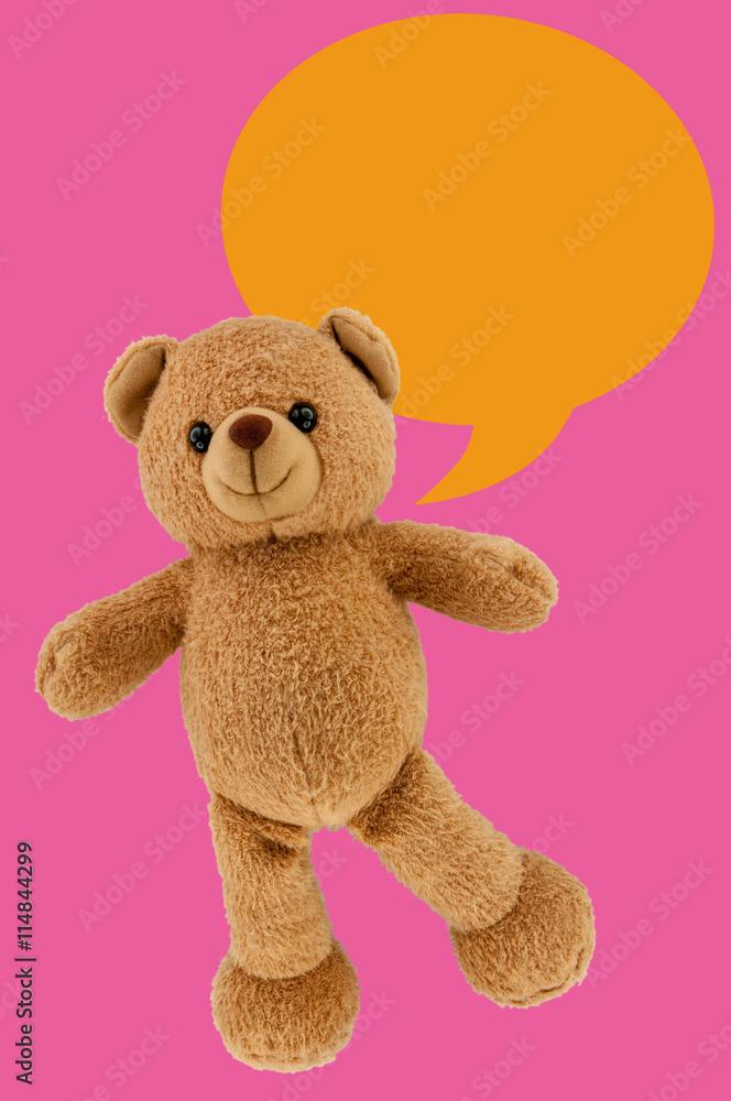 studio photo of brown light bear toy dialog studio photo of brown light bear toy dialog