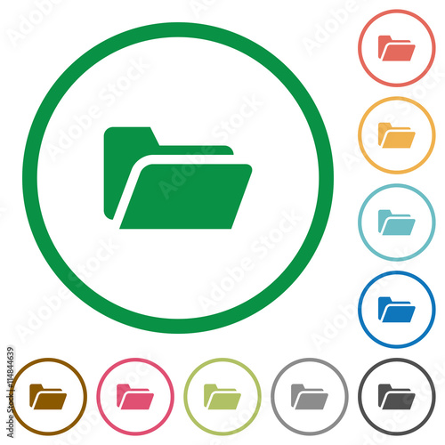 Tapety artystyczne Folder open outlined flat icons