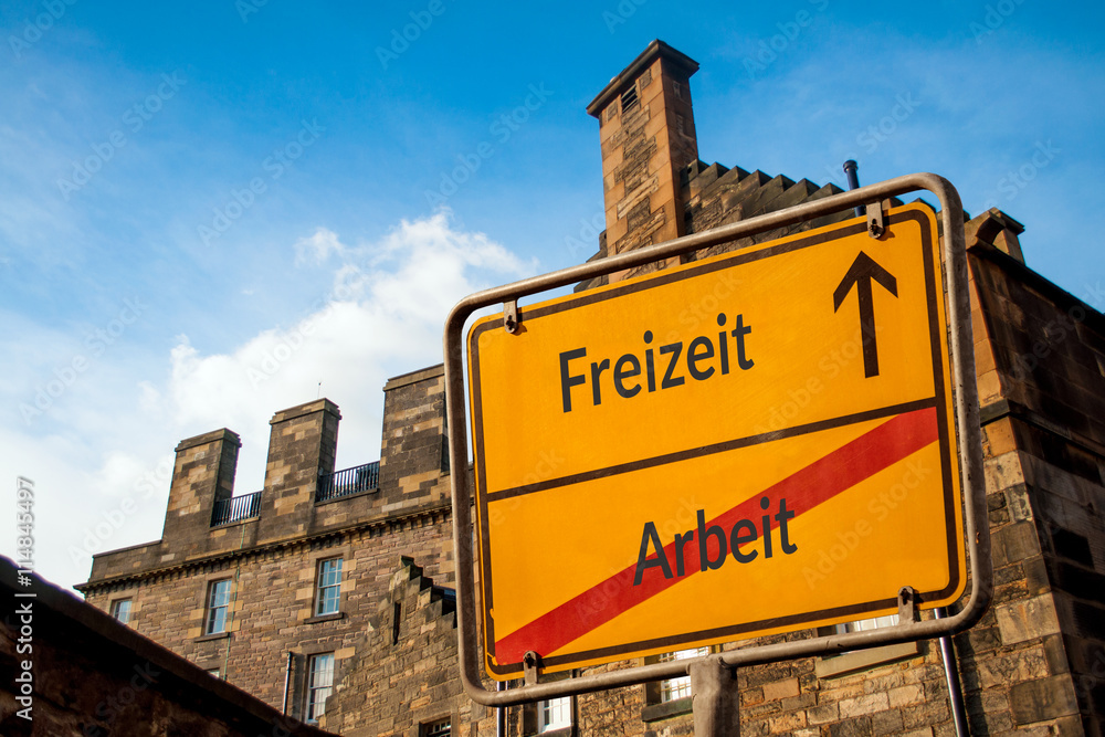 Obraz premium Schild 114 - Freizeit