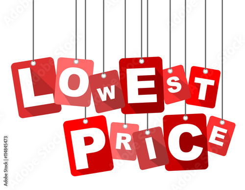 lowest price, red vector lowest price, flat vector lowest price, background lowest price