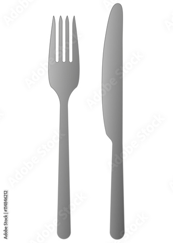 Messer und Gabel Silber