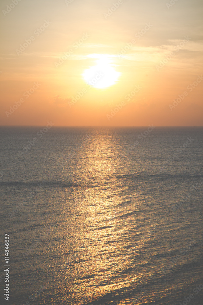 Beautiful morning sun light a long the sea background. (Vintage filtered) Beautiful morning sun light a long the sea background. (Vintage filtered)