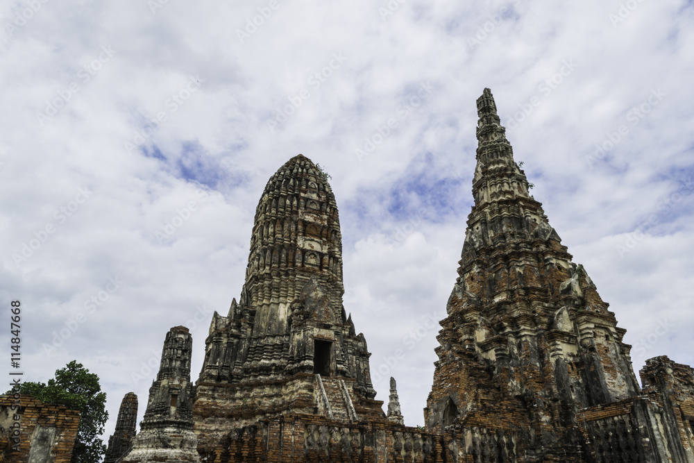 Ancient Pagoda & Ruins in Ayutthaya, Thailand