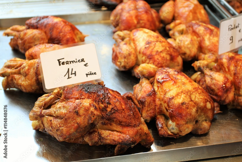 Naklejka premium poulet rôti 02072016