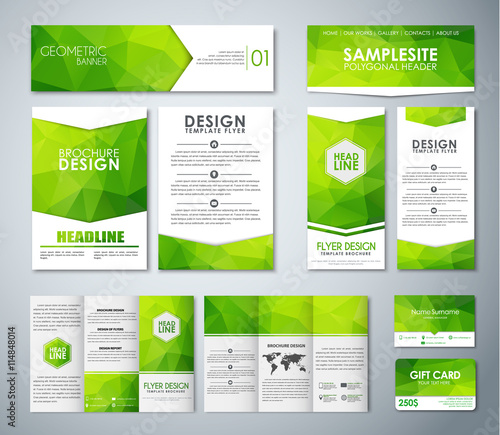 Mockup polygonal corporate identity