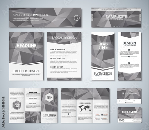 Mockup polygonal corporate identity