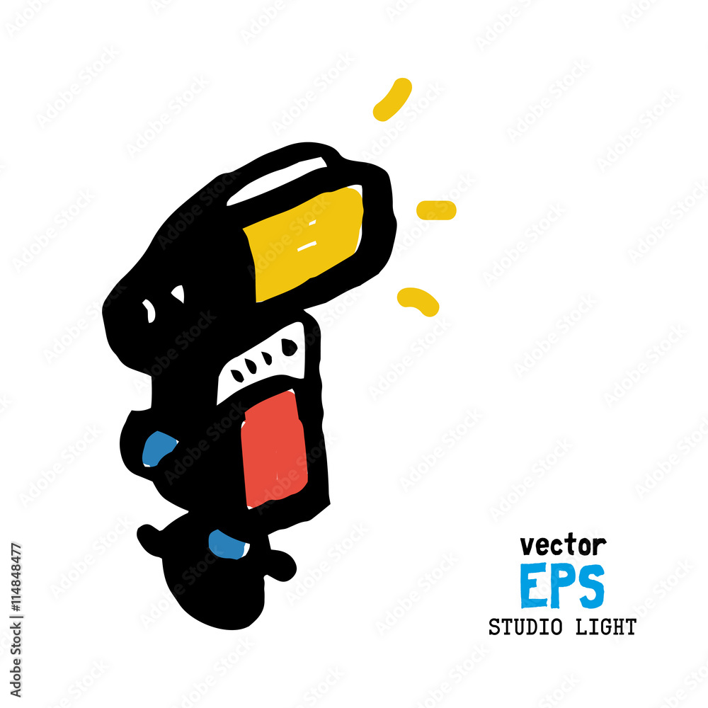 Set of photo studio equipment illustration Set of photo studio equipment illustration