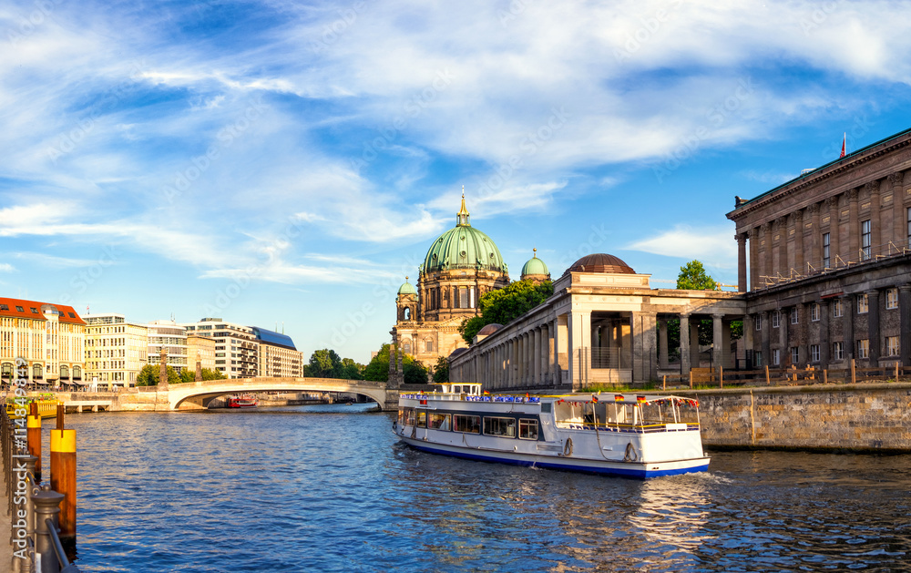 Passenger boat on River Spree in Berlin