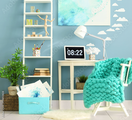 Stylish design workplace
