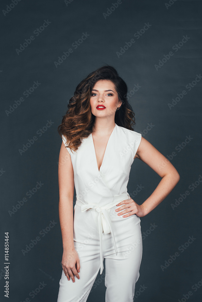 beautiful girl on a black background in the studio beautiful girl on a black background in the studio
