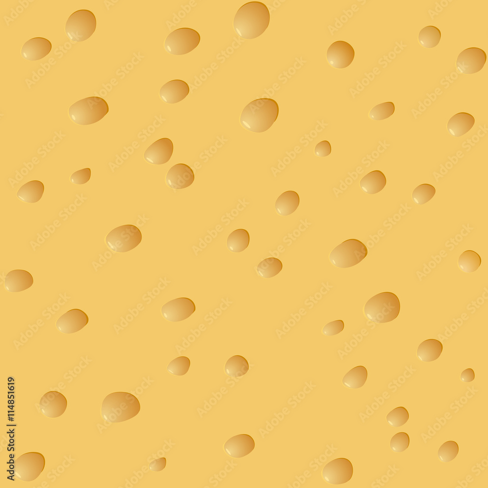Seamless background of cheese with holes.