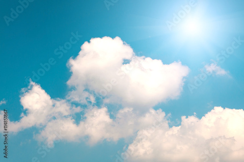 Abstract background of blue sky and clouds