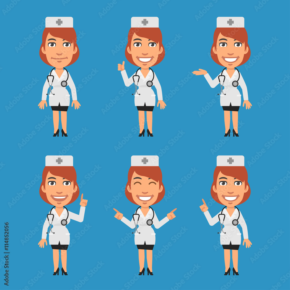 Woman Doctor Shows and Indicates Woman Doctor Shows and Indicates
