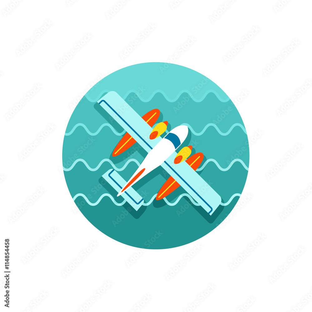 Hydroplane icon. Summer. Vacation Hydroplane icon. Summer. Vacation