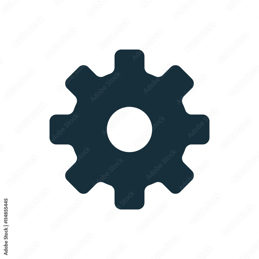 setting cog icon on white background setting cog icon on white background