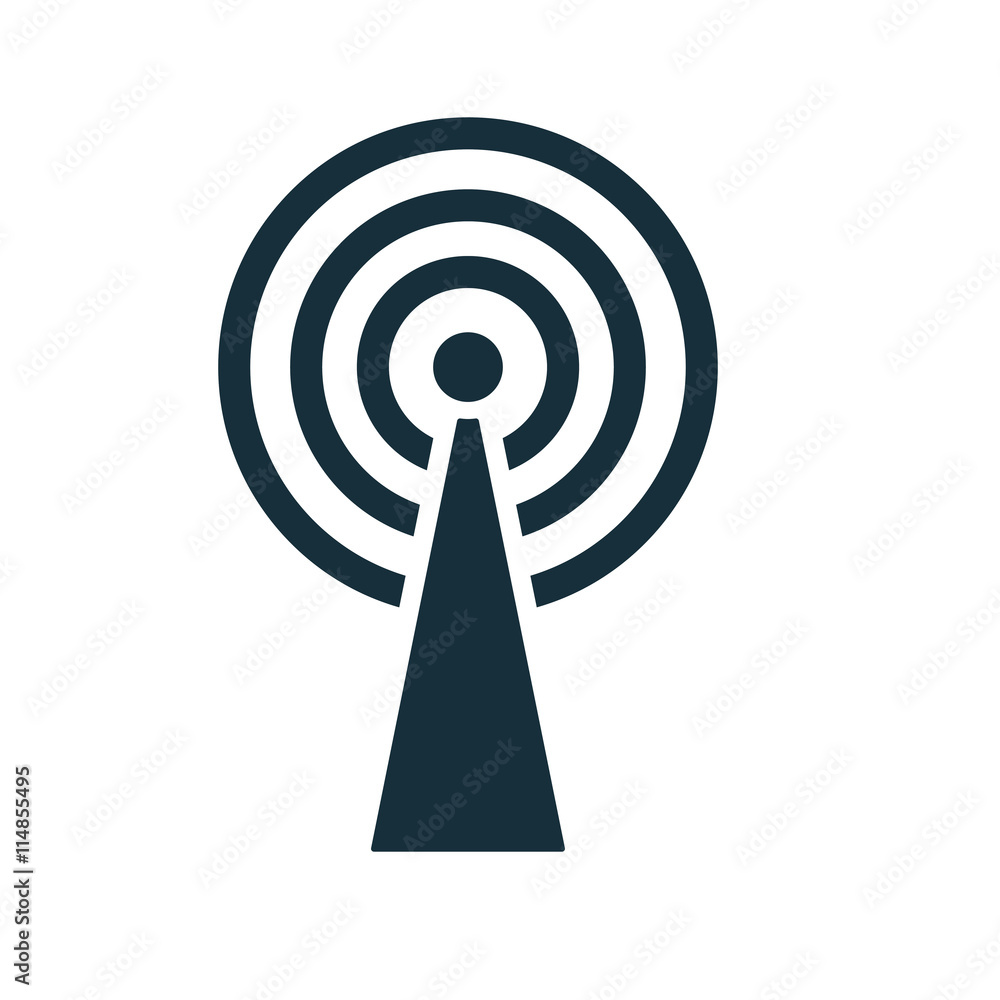 wi-fi antenna icon on white background wi-fi antenna icon on white background