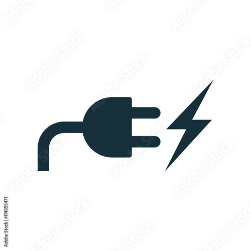 plug icon on white background