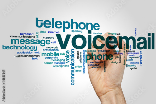 Voicemail word cloud photo